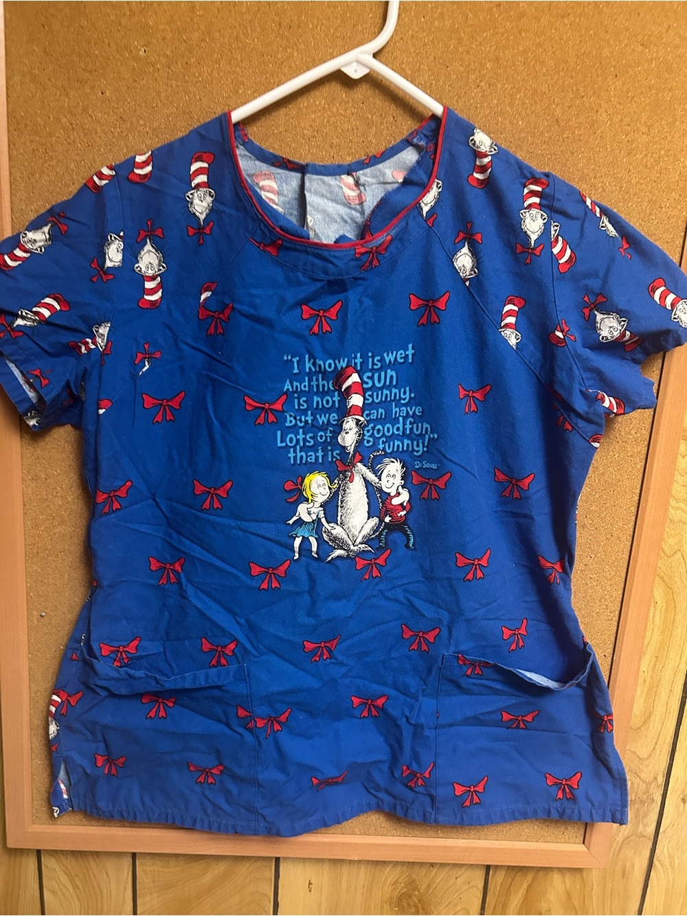 Dr. Seuss Blue & Red Cat in the Hat Women's Top